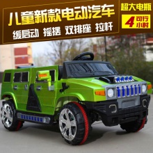 儿童电动汽车越野悍马带遥控双排座童车大款四轮避震摇摆工厂直供