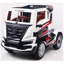 车头可坐人儿童电动车四轮汽车遥控宝宝玩具车半挂大货车工厂直供