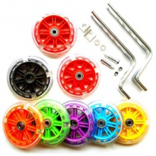 儿童自行童车辅助轮pvc静音闪光轮12 14 16 1820寸通用侧支撑小轮