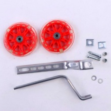 儿童自行童车辅助轮pvc静音闪光轮12 14 16 1820寸通用侧支撑小轮