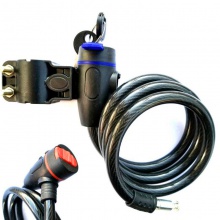 自行车钢缆锁钢丝锁钥匙锁自行车锁 单车钢缆锁 自行车锁电动车锁