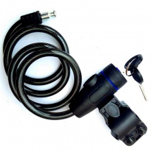 自行车钢缆锁钢丝锁钥匙锁自行车锁 单车钢缆锁 自行车锁电动车锁