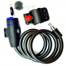 自行车钢缆锁钢丝锁钥匙锁自行车锁 单车钢缆锁 自行车锁电动车锁