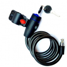 自行车钢缆锁钢丝锁钥匙锁自行车锁 单车钢缆锁 自行车锁电动车锁