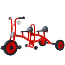 多样幼教多人旋转脚踏车共坐转转车 双座儿童三轮车 双人车