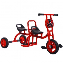新款儿童双座三轮脚踏车幼儿园早教车2-6岁宝宝骑行玩具