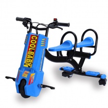 新款三轮卡丁车广场出租炫酷甩尾儿童双座双胞胎360漂移车