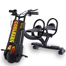 新款三轮卡丁车广场出租炫酷甩尾儿童双座双胞胎360漂移车