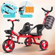 双人宝宝脚踏车双胞胎手推车婴儿轻便童车大号1-3-6岁儿童三轮车