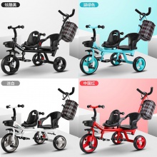 双人宝宝脚踏车双胞胎手推车婴儿轻便童车大号1-3-6岁儿童三轮车