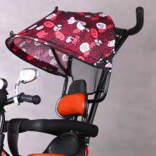 音乐灯光多用四合一儿童三轮车推车婴幼儿脚踏车1-3-5岁带棚批发