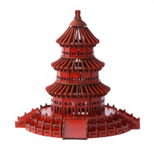 3D立体仿真模型拼图木质家居装饰摆件儿童玩具中国风建筑木质模型