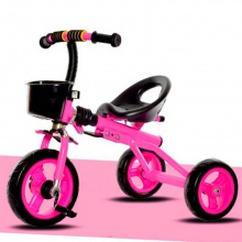 三轮钢制儿童三轮车 便于存放儿童三轮自行车 儿童折叠三轮车
