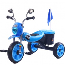 新款时尚婴儿三轮车带音乐骑行风格儿童三轮车钢制儿童三轮车