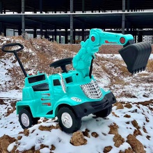 2022新款遥控户外儿童玩具电动童车 儿童电动挖掘机 儿童电汽车