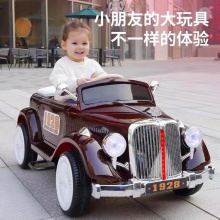 可坐大人小孩双人遥控车四轮玩具汽车 儿童亲子款电动高端老爷车