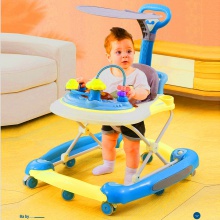 防O型腿手推助步车 早教音乐U型可折叠学步车 婴儿学步车