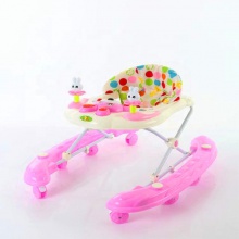 6/7-18个月宝宝防侧翻可折叠带音乐学步车 婴儿童学步车