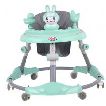 防侧翻宝宝助步车6-18个月不0型腿学走路车静音婴幼儿折叠学步车