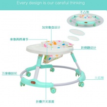婴儿宝宝学步车 防侧翻儿童女孩男孩可坐学步车 可折叠推车