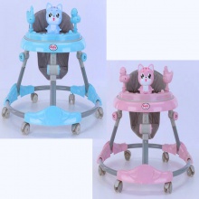 防o型腿防侧翻走路手推车 可坐女孩男宝宝静音轮 婴儿学步车