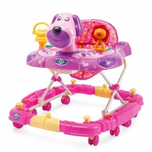卡通狗和狮子摇杆婴儿学步车 带篷推杆婴儿学步车 儿童学步车