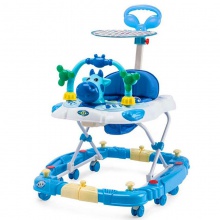 儿童学行车音乐婴儿可推可坐宝宝走路多功能防侧翻 学步车防o型腿