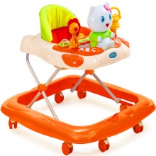 可调节防O型腿防侧翻可折叠宝宝起步车 婴儿学步车可变摇马