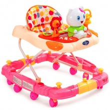 可调节防O型腿防侧翻可折叠宝宝起步车 婴儿学步车可变摇马