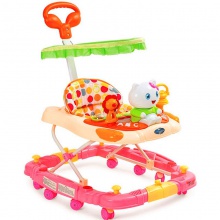 可调节防O型腿防侧翻可折叠宝宝起步车 婴儿学步车可变摇马