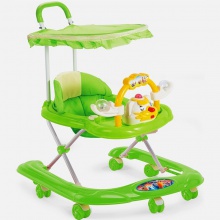 防侧翻儿童宝宝助步车 带推把音乐折叠学行车 婴儿学步车