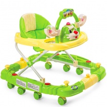 防侧翻儿童宝宝助步车 带推把音乐折叠学行车 婴儿学步车