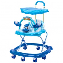 新款婴儿宝宝防侧翻防o型腿儿童音乐学步车 折叠男女婴儿学步车