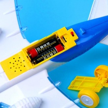 飞机发光唱歌3D华丽灯光音乐旋转客机塑料玩具儿童发光飞机玩具