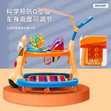 防侧翻手推车 宝宝可坐可推学行车 起步车 婴儿学步车防o型腿