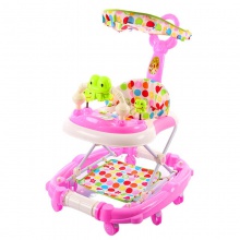 带遮阳篷婴儿学步车 婴儿脚垫学步车 男孩女宝宝学步车