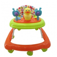 2022新款塑料音乐卡通灯婴儿学步车 简易七彩推把婴儿学步车