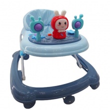 新款七彩塑料音乐卡通灯婴儿学步车 简易推把儿童学步车