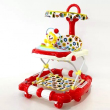 2022年8轮婴儿学步车带座椅和推杆/防侧翻学步车 可折叠音乐摇马