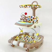 2022年8轮婴儿学步车带座椅和推杆/防侧翻学步车 可折叠音乐摇马