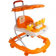 音乐婴儿学步车 男孩女宝宝儿童学步车 带篷推把婴儿学步车