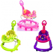 儿童学步车可添加推杆 时尚新款带塑料轮子的婴儿学步车