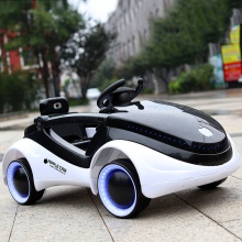 科幻四轮闪光带遥控可坐人男女宝宝摇摆充电玩具童车儿童电动汽车