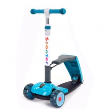 闪光踏板车2-10岁小孩滑行溜溜车 折叠儿童滑板车可坐人