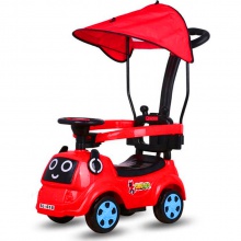 儿童模型骑玩具车 儿童推把带篷滑行车 可爱卡通溜溜滑行车