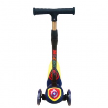 三轮踏板车可折叠 闪光轮溜溜车大童可坐可骑单脚 米高儿童滑板车