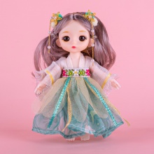 批发17厘米公仔玩具萌趣洋娃娃换装服饰衣服女孩礼物