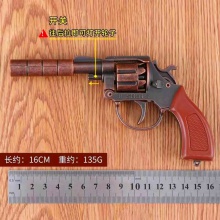 消音合金砸炮枪左轮玩具手枪影视道具旅游景点怀旧玩具模型玩具枪