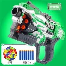 儿童电动连发玩具枪加特林软弹枪弹狙击抢手枪男孩子吸盘80发软弹