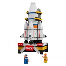 跨境太空航天飞船火箭小颗粒拼装积木摆件兼容乐高男女生益智玩具